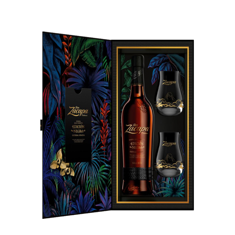 Coffret Rhum Zacapa Edicion Negra + 2 verres