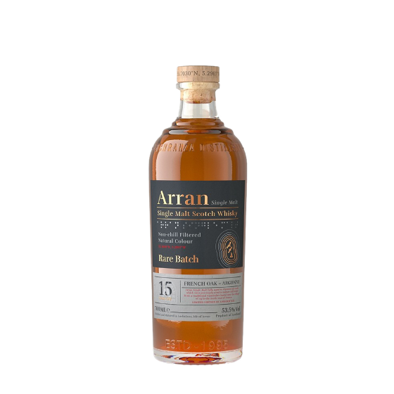 Whisky The Arran "15 ans d'âge" Rare Batch French Oak Argonne