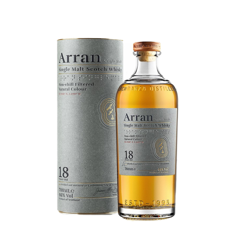 Whisky The Arran Malt  "18 ans d'âge"