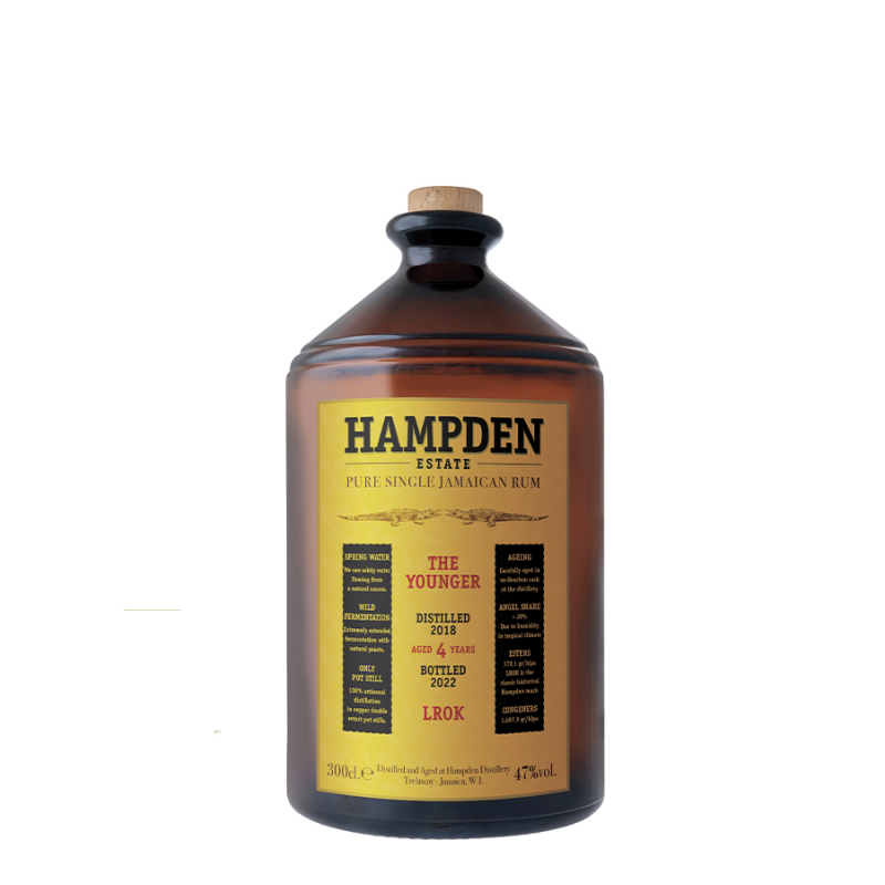 Rhum Hampden 4 ans 2018 LROK The Younger, Jamaica, Rhum de Jamaïque en grand format 3 litres