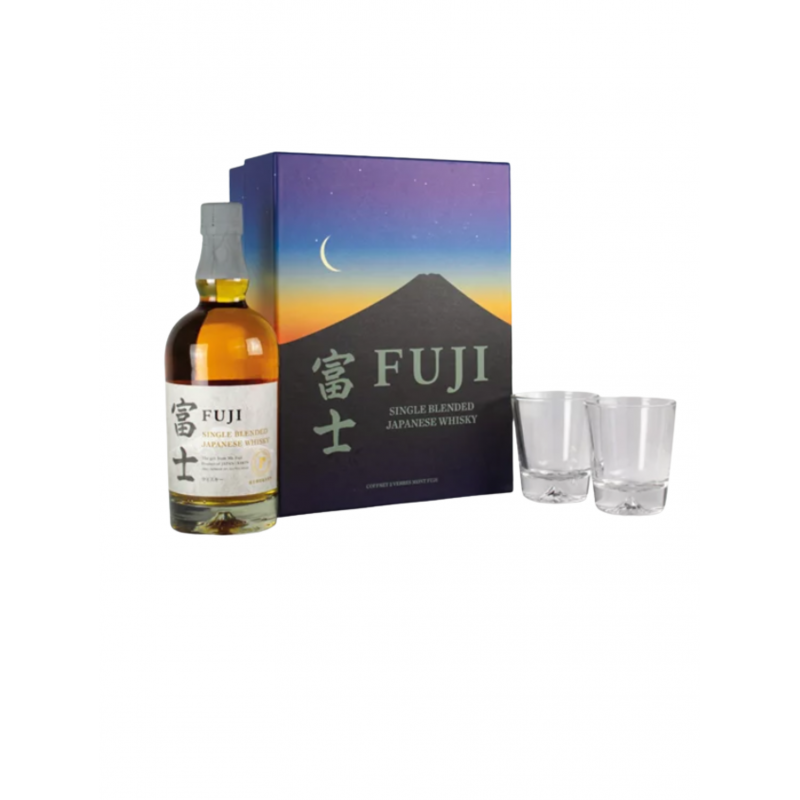 Coffret Whisky Fuji Single Blended + 2 Verres, Whisky japonais