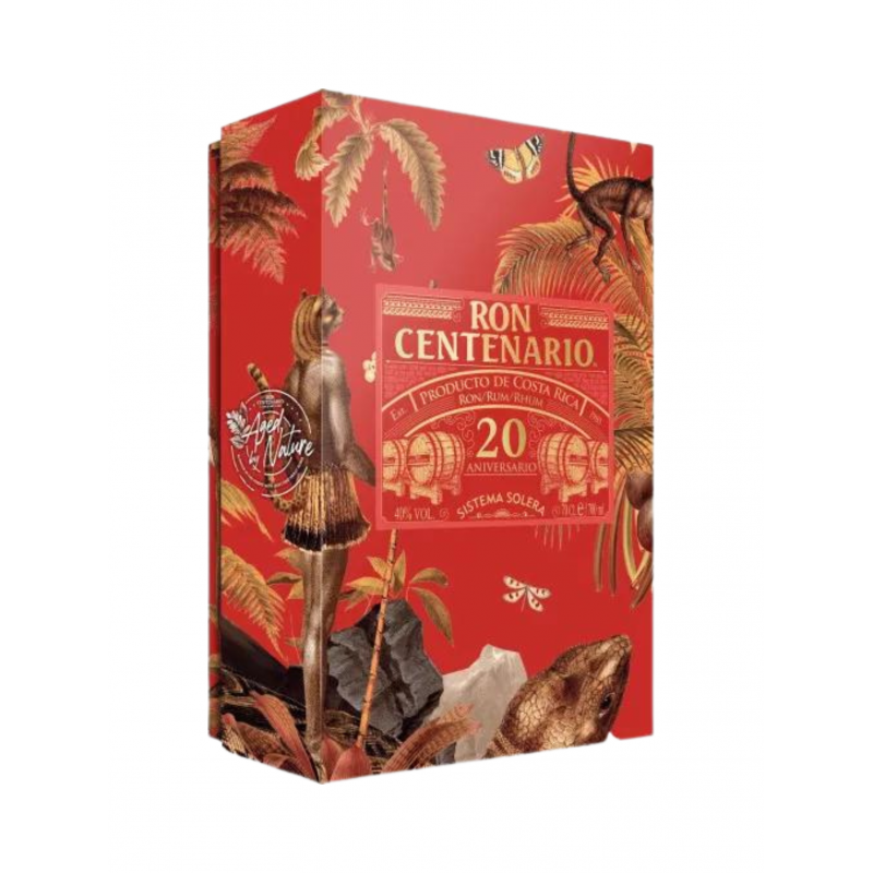 Coffret Rhum Centenario 20 ans avec 2 verres Tumbler