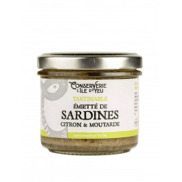CONSERVERIE DE L'ILE D'YEU - Tartinable Emietté de sardines, citron et moutarde 100gr