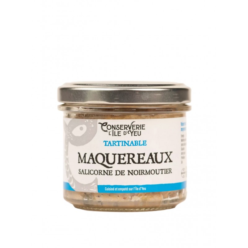 CONSERVERIE DE L'ILE D'YEU - Tartinable Maquereaux, salicornes de Noirmoutier 100gr