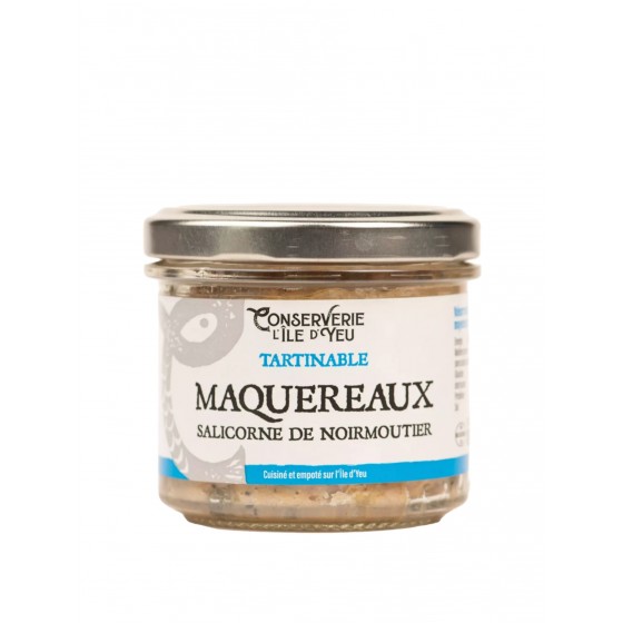 CONSERVERIE DE L'ILE D'YEU - Tartinable Maquereaux, salicornes de Noirmoutier 100gr