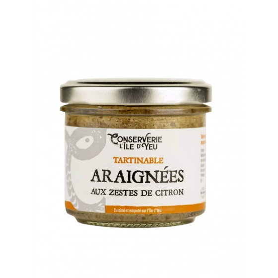CONSERVERIE DE L'ILE D'YEU - Tartinable Araignées aux zestes de Citron 100gr