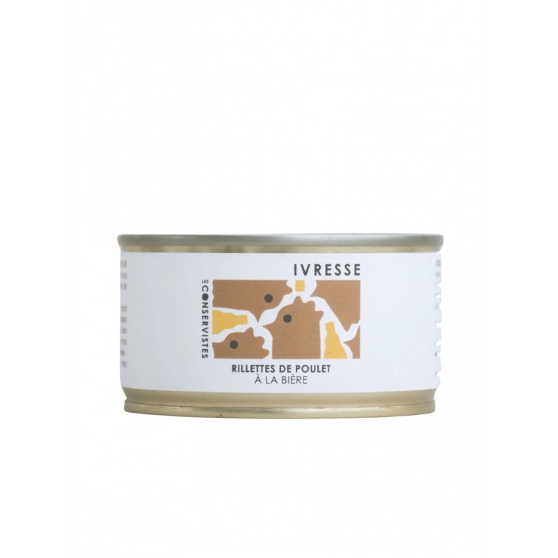 LES CONSERVISTES - IVRESSE / Rillettes de poulet à la bière 130 gr