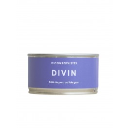 LES CONSERVISTES - DIVIN / Pâté de porc au Foie Gras 130 gr