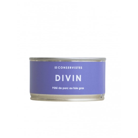 LES CONSERVISTES - DIVIN / Pâté de porc au Foie Gras 130 gr