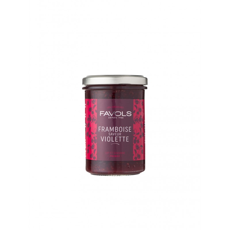 FAVOLS - Confiture framboise saveur violette bio 250gr