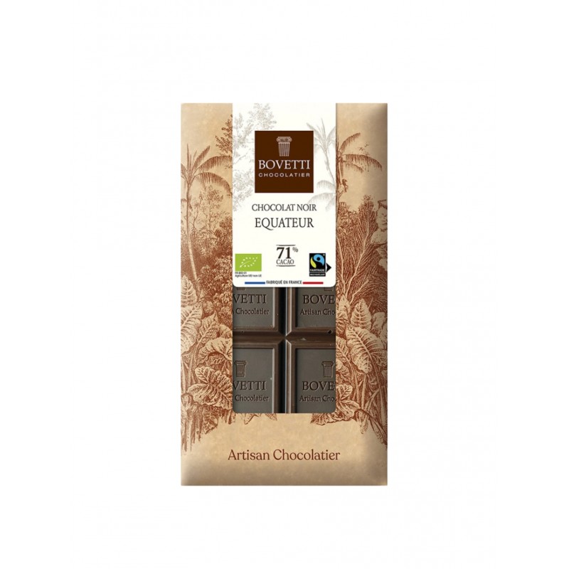 BOVETTI - Chocolat noir Equateur 71% cacao bio 100gr