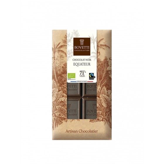 BOVETTI - Chocolat noir Equateur 71% cacao bio 100gr