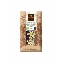 BOVETTI - Chocolat noir St Domingue gingembre confit 73% cacao bio 100gr