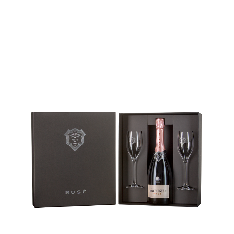 Coffret Bollinger Spécial Cuvée Rosé + 2 verres
