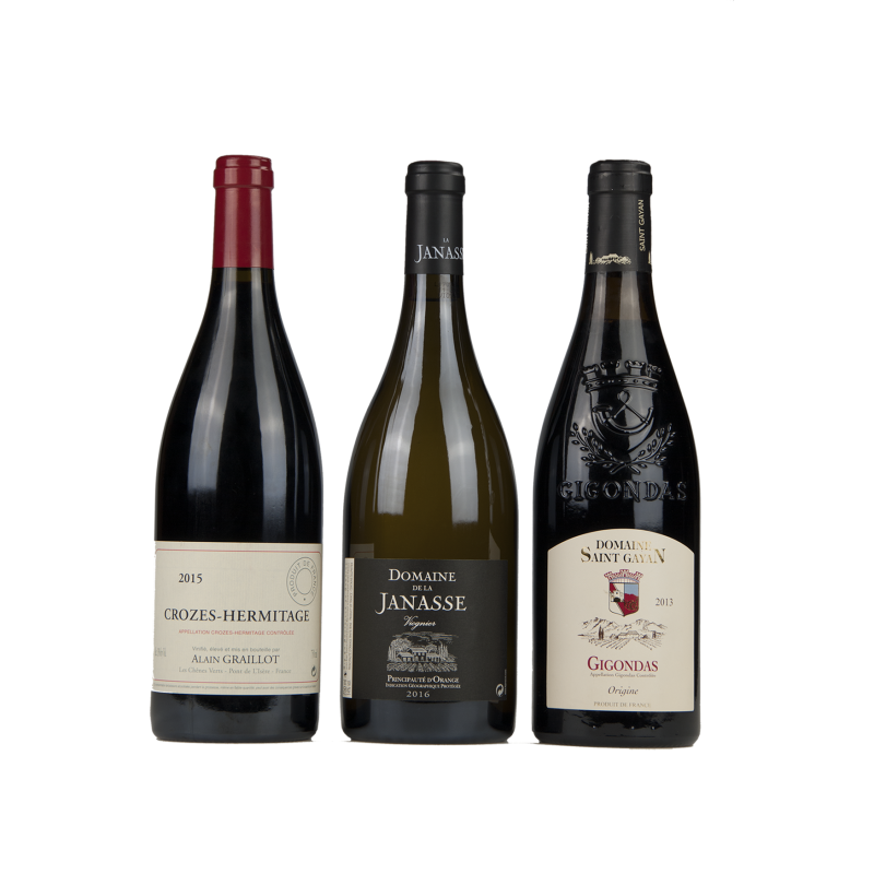 Coffret vin Rhône "Du Nord au Sud"