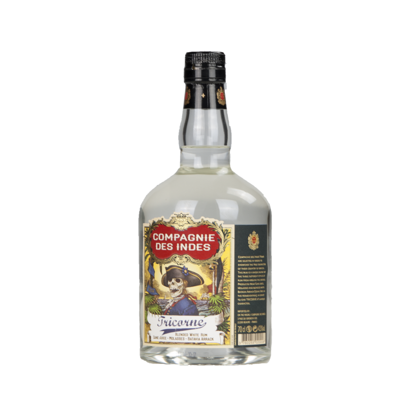 Rhum Compagnie des Indes "Tricorne" 43% - Rhum Blanc