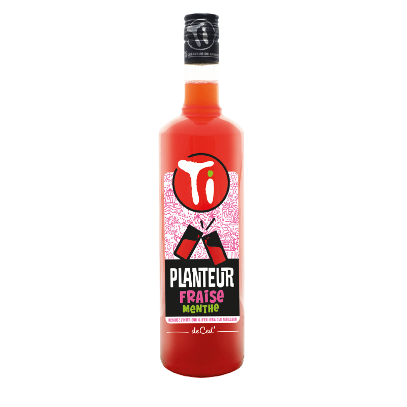 Rhum De Ced Planteur "Fraise - Menthe"