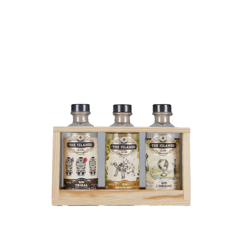 The Islands, Coffret dégustation 3x20cl, Gin de France en Le Coffret de 1