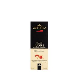 Valrhona Tablette de 85gr "Ivoire Framboise" 35% Chocolat